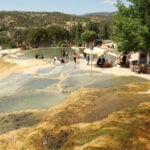 The magical white stone wonderland with effervescent bathing pools