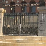 Massachusetts State House entrance splattered with paint, bomb squad called to Boston Common