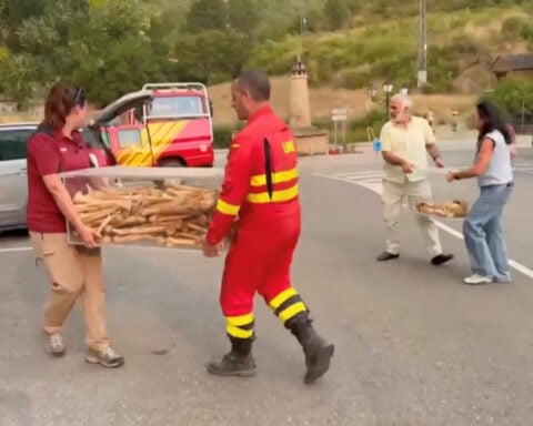 Spain removes remains of 11th century kings from monastery as wildfire rages