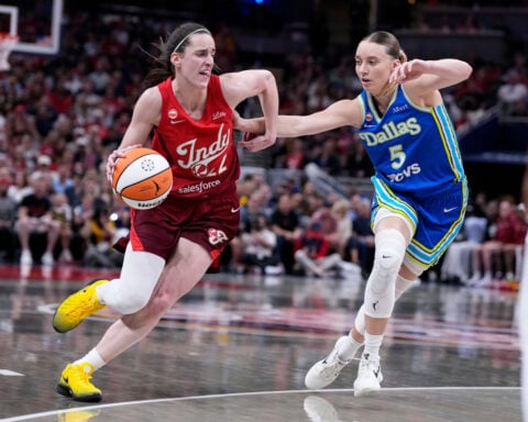 Caitlin Clark, Aliyah Boston come up big in 2nd half and propel Fever past Wings 98-87