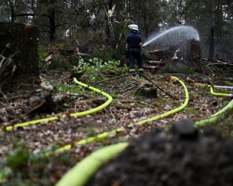 German wildfire near Belgian border under control, local authorities say