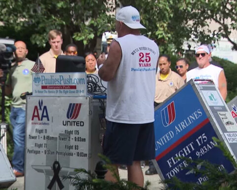 Retired flight attendant begins final "Paulie's Push" to honor 9/11 victims, "I made a promise"