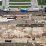 Trump blames vandals for damaged grass in the same spot where he held his big July 4 celebration