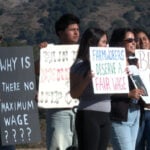 Farmworkers rally outside California winery festival, demanding $26 an hour and fair recognition