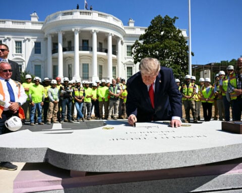 Amid war & record debt, Trump unveils new White House construction