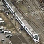 Express train hits and kills 4 workers at a railway station in Japan