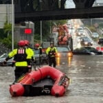 Storms and possible tornadoes pummel the Northeast US, flooding roads and damaging beaches