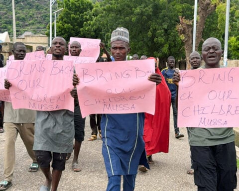 Families protest in Nigeria over children abducted nearly 100 days ago