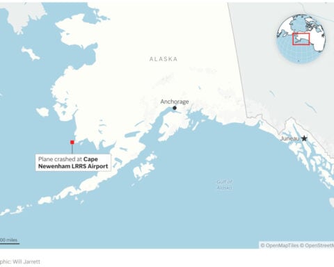 Charter plane crash kills 8 near remote radar site in western Alaska, military says