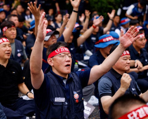 Hyundai Motor's South Korean union stages first full strike in a decade over pay