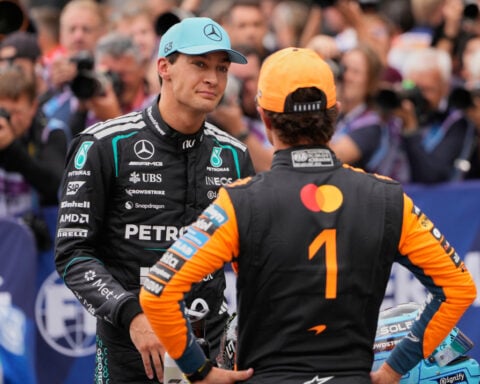 Lando Norris on pole for Dutch Grand Prix as Russell cruises to sprint win