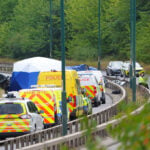 A head-on collision in northeast England kills 7 people, including 2 police officers
