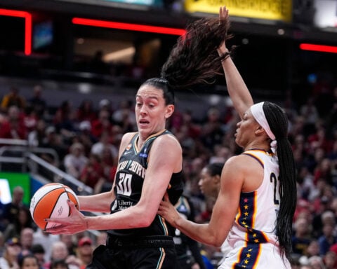 Breanna Stewart wants a safe space as transgender debate sparks rallies at Fever games
