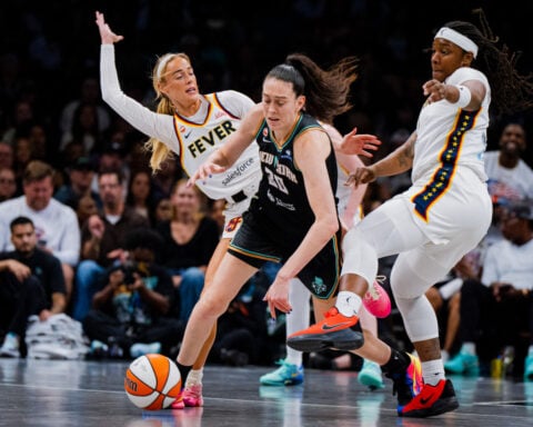 Breanna Stewart wants a safe space as transgender debate sparks rallies at Fever games
