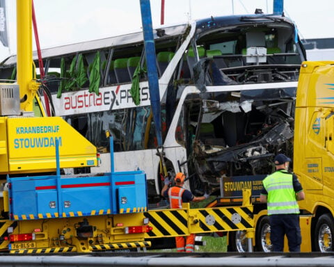 Coach carrying German high-school students crashes in Netherlands