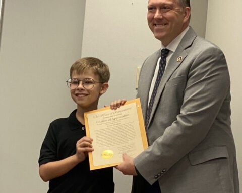 12-year-old boy honored by Kentucky lawmakers for saving man from drowning