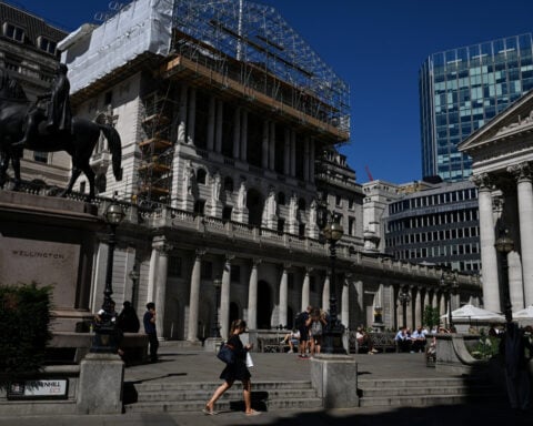 Investors' expectations for next Bank of England rate hike drift into 2027