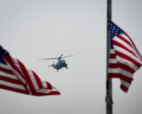 Marine One helicopter crew failed to reach air traffic control before safety incident, report says