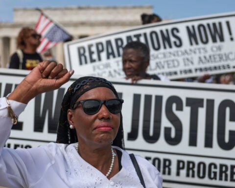 Thousands march in Washington as leaders warn of voting and civil rights rollbacks