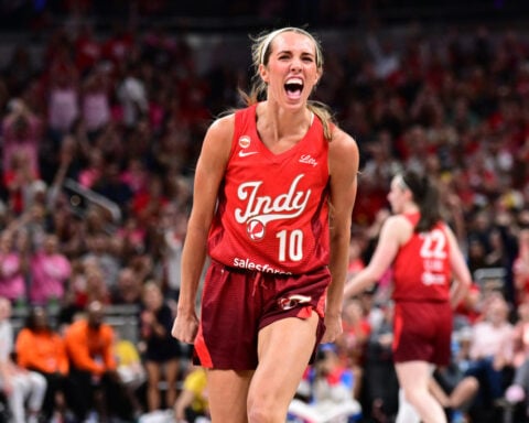 Caitlin Clark and Kelsey Mitchell each score 34 as Fever stay hot with 111-91 victory over Sun