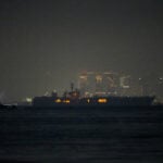 USS Abraham Lincoln sails past Singapore on its way home from Middle East