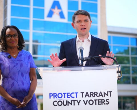 Plan to cut number of polling sites in a major Texas county draws protests as Senate race looms