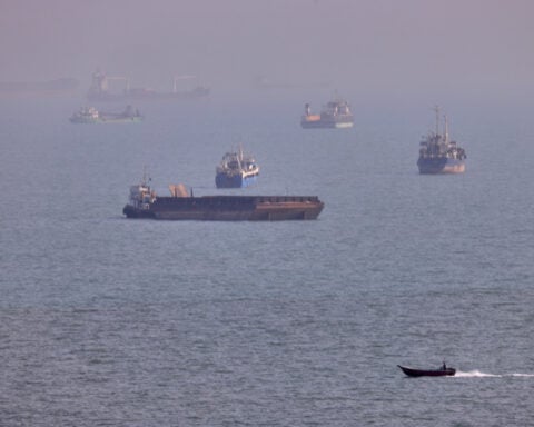 US strikes Iranian rocket launchers on the Strait of Hormuz in first military action in weeks
