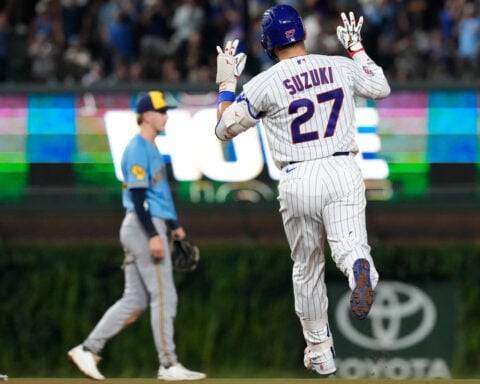 Alex Bregman hits 3 home runs and Cubs set team record with 9 in 17-3 rout of Brewers