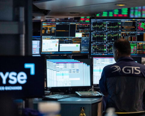 Wall Street rises as tech stocks climb and oil prices, bond yields hold relatively steady