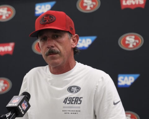 San Francisco 49ers arrive in Melbourne for historic NFL game against the LA Rams