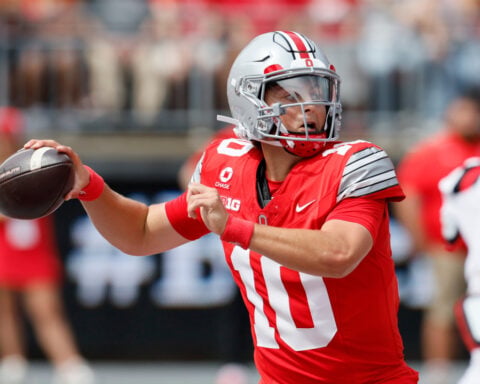 Smith and Sayin help No. 1 Ohio State prepare for Texas with 56-3 rout of Ball State