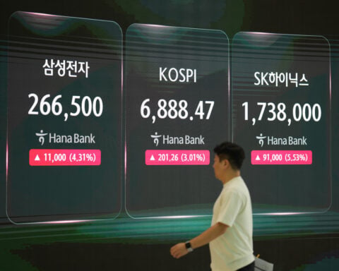 Global shares are mixed as chipmaker shares rally in Tokyo and Seoul