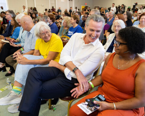 Gavin Newsom will leave office in January. In South Carolina, he previews what could come next