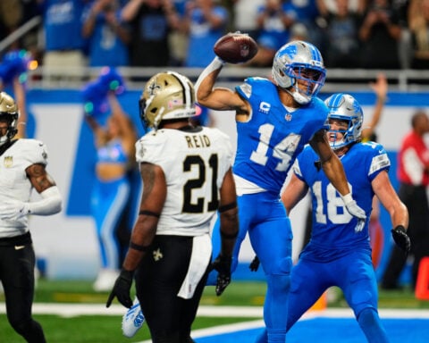 Lions escape with 31-30 win over Saints in OT after Kellen Moore chooses to go for 2 and the win