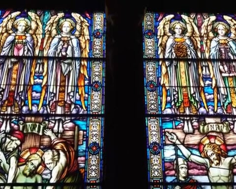 Basilica of St. Mary restoration hits halfway point as historic stained glass is removed