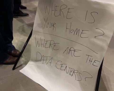 Hundreds of Missourians rally for pause of data center development, man arrested