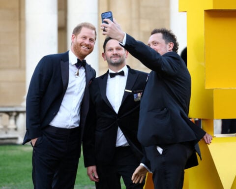 Prince Harry makes first public appearances 'back on British soil'