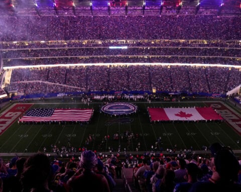Fireworks, 2 anthems and a full house: Bills beat Lions in 1st regular-season game at new stadium