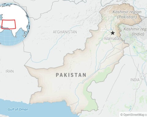 Bombing at mosque near police offices in Pakistan kills at least 7 and wounds more than 30