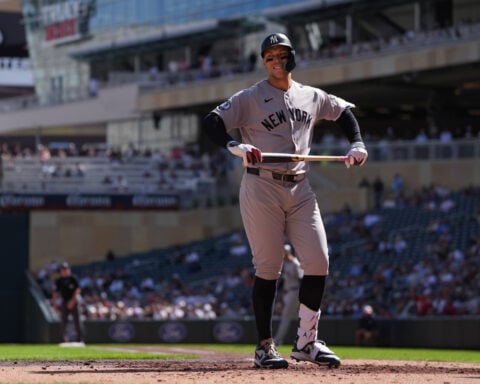 Yankees slugger Aaron Judge to miss most or all of rest of regular season with a right calf strain