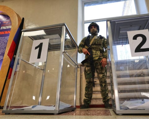 Russia holds parliamentary vote in areas it seized from Ukraine in the war
