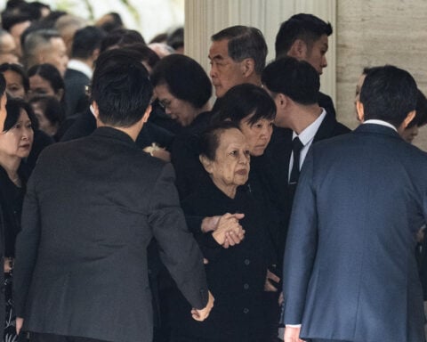 A state funeral in Hong Kong honors Tung Chee-hwa, the city's first post-colonial leader