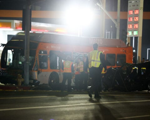 An SUV slammed into a city bus, then the news helicopters took flight. How one tragedy led to another