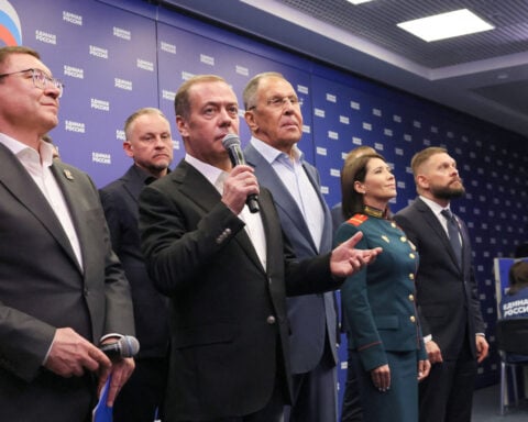 Russia's ruling pro-Putin party wins wartime election with over 57% of vote, near complete results show