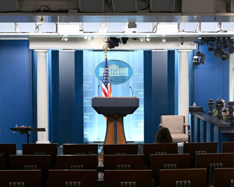 Trump’s press ban prompts widespread solidarity — and fewer images of the president