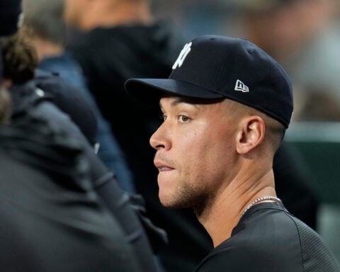 Yankees star Aaron Judge has injection in sore right calf, unlikely to play in the Wild Card Series