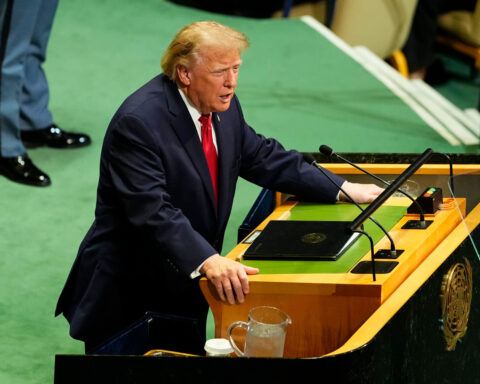 The Latest: Trump says US and Iran met for 3 hours after his threat during United Nations speech