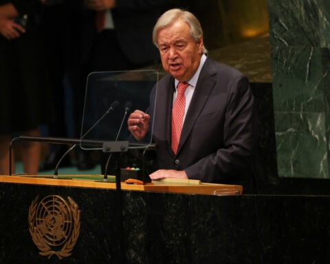 UN chief says power has polarized the world and urges leaders to cooperate