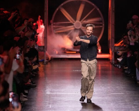 Glenn Martens exits Diesel with moans, headbanging and barely-there looks