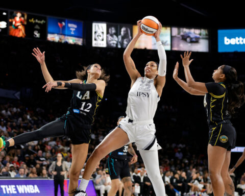 A'ja Wilson powers the Aces past the Sparks, clinching at least a No. 3 seed